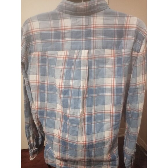 Marine Layer Plaid Button Shirt Men’s XL Blue Red 100% Cotton Button Down - Picture 6 of 11